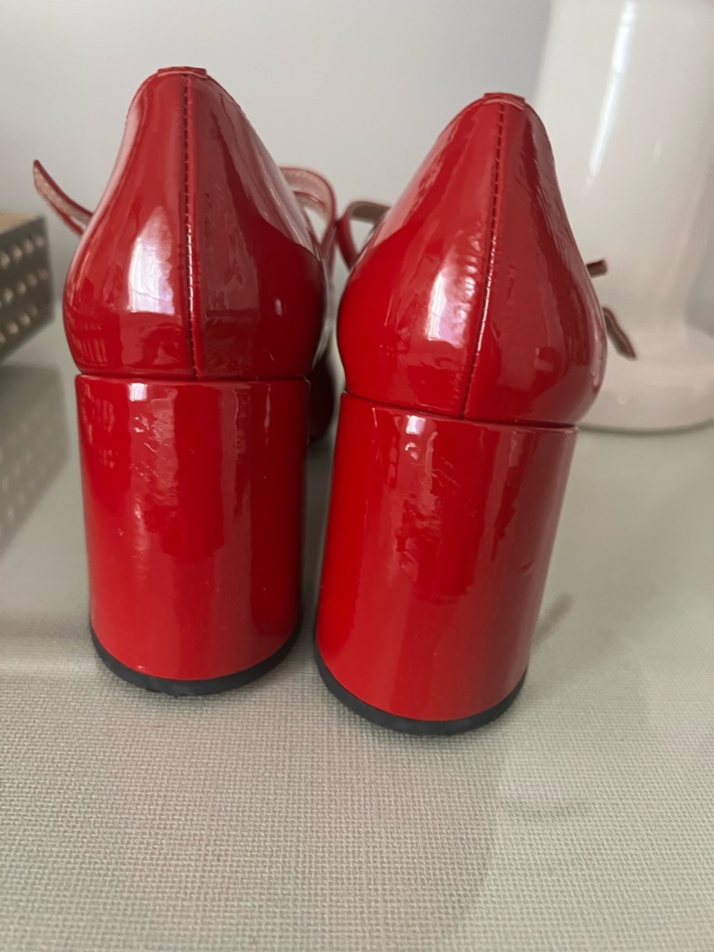 Bibi Lou Red Patent Mary Jane Heels - Picture 3 of 6
